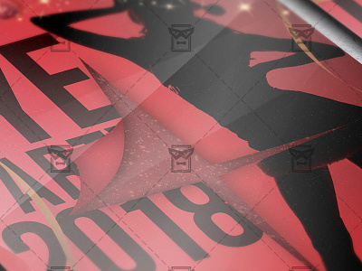 Sexy NYE Night 2018 - Seasonal A5 Flyer Template hot chick minimal new year flyer new year red and black sexy new year night sexy nye sexy santa
