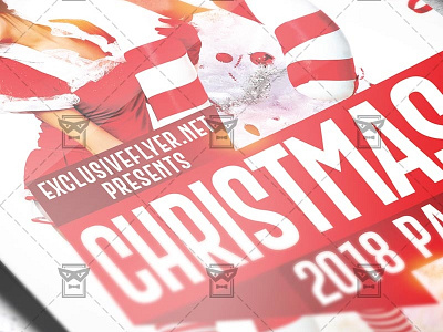 Christmas 2018 - Seasonal A5 Flyer Template christmas celebration merry christmas snow winter