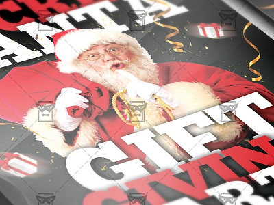 Secret Santa Night - Seasonal A5 Flyer Template