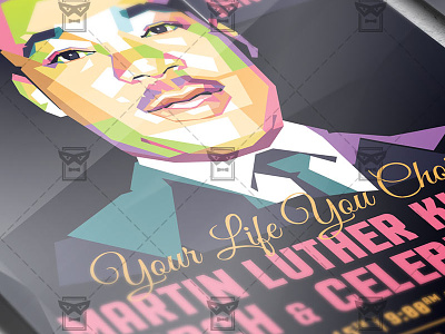 Martin Luther King Day - Seasonal A5 Flyer Template freedom i have a drem liberty martin luther king martin luther king jr mlk day mlk day celebration mlk march your life your choise
