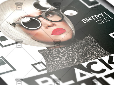 Black and White Party - Club A5 Flyer Template