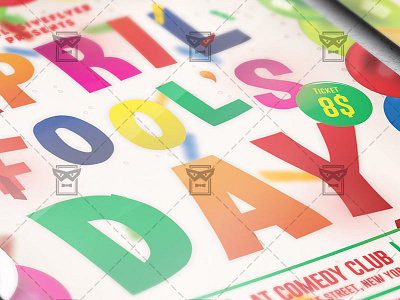 April Fool's Day Celebration - Seasonal A5 Flyer Template