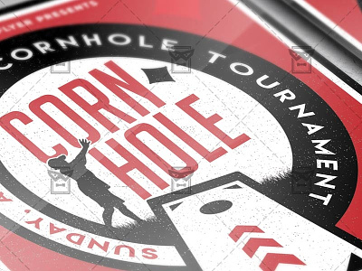 Cornhole Tournament - Community A5 Flyer Template