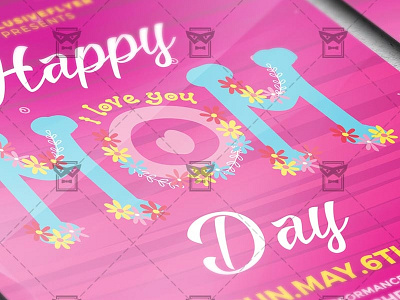Happy Mom Day - Seasonal A5 Flyer Template