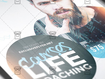 Life Coaching Courses - Business A5 Flyer Template coach coaching life coach life coaching life coacjing seminar life lessons life school