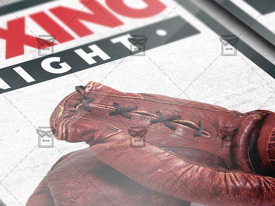 Boxing Night Flyer - Sport A5 Template box box lessons boxing classes boxing gloves boxing match boxing night fight night sport