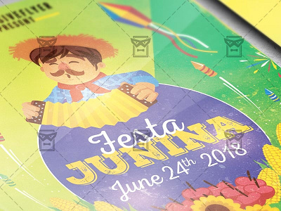 Festa Junina Poster - Seasonal A5 Template festa junina festa junina celebration festa junina day junina summer event summer festival