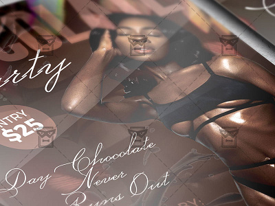 Chocolate Party Flyer - Club A5 Template