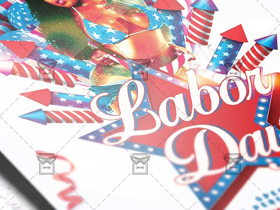 Labor Day Flyer - Seasonal A5 Template 4th of july bbq flag day independence day labor day labor day celebration presidents day