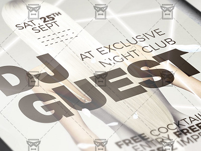 Dj Guest Night Flyer - Club A5 Template club club night club party clubbing dj dj music dj nights dj party live music music special guest night