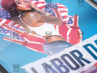 Labor Day Night Flyer - Seasonal A5 Template 4th of july bbq flag day independence day labor day labor day celebration presidents day