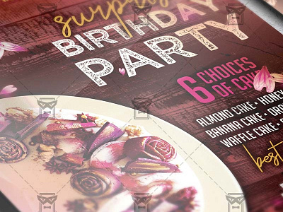 Surprise Birthday Party Flyer - Club A5 Template