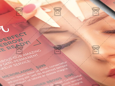 Eyebrow Microblading Flyer - Business A5 Template beauty salon eyebrow microblading flyer hair salon microblading microblading flyer microblading psd nail salon scalp microblading flyer