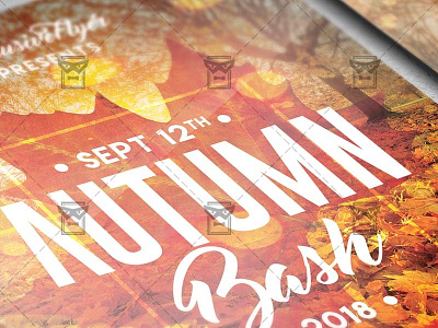 Autumn Bash Flyer - Seasonal A5 Template autumn bash flyer autumn fall autumn flyer autumn party poster autumn psd autumn season fall festival