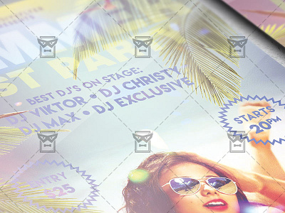 Last Summer Party Flyer - Seasonal A5 Template