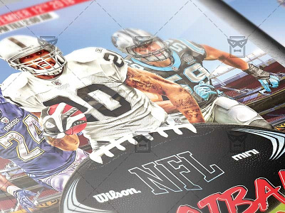 NFL Flyer - Sport A5 Template american football football championship football flyer football game nfl flyer soccer cup soccer game