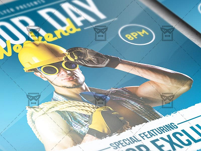 Labor Day Weekend Celebration Flyer - Seasonal A5 Template