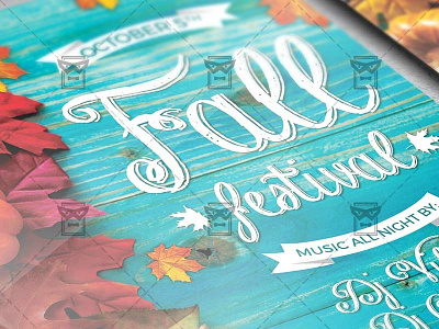 Fall Festival Flyer - Seasonal A5 Template autumn bash flyer autumn fall autumn flyer autumn party poster autumn psd autumn season fall festival