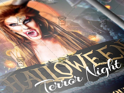 Terror Night Flyer - Halloween A5 Template costume party halloween flyer halloween night masks party masquarade night monster flyer sracy night flyer terror night flyer terror night party zombie party flyer