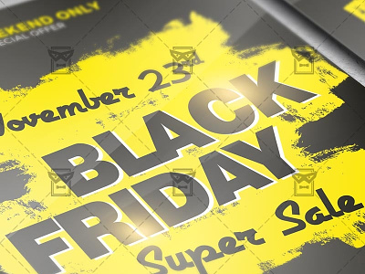 Black Friday Super Sale 2019 Flyer - Business A5 Template