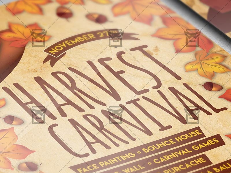 harvest carnival flyer autumn a5 template by exclusive flyer harvest flyer