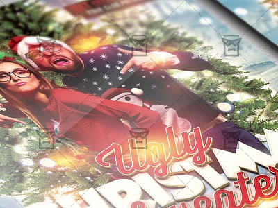 Ugly Christmas Flyer - Seasonal A5 Template