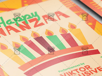 Happy Kwanzaa Flyer - Seasonal A5 Template