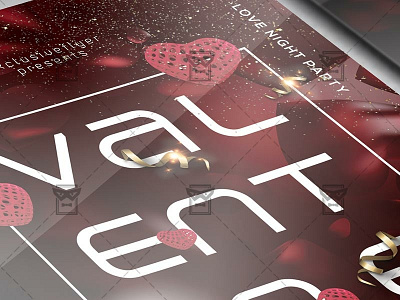 V-Day Party Flyer - Valentines A5 Template