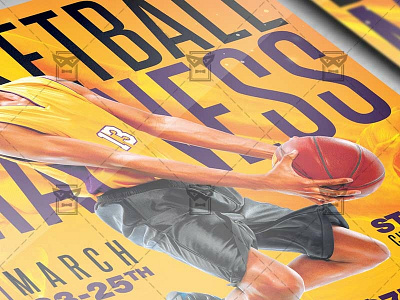 Basketball Madness Flyer - Sport A5 Template