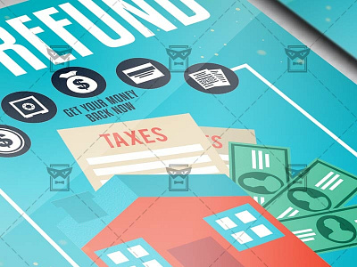 Tax Refund Season Flyer - Business A5 Template finance financial flyer financial management company management flyer psd money tax flyer psd tax refund flyer tax refund season flyer