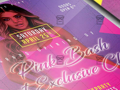 Pink Bash Flyer - Club A5 Template pink bash pink bash flyer pink flyer pink party flyer pink poster