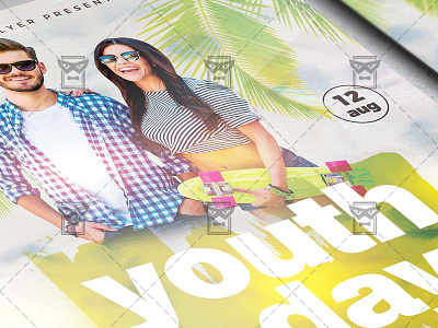 Youth Day - Club A5 Template international youth day youth day flyer youth flyer youth party flyer design youth party poster youth psd youth psd template