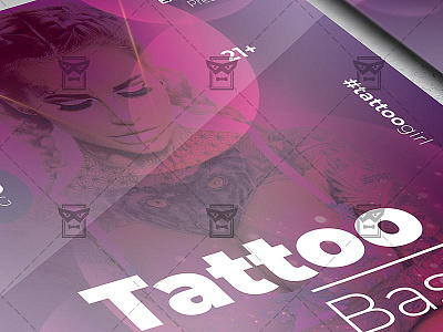 Tattoo Bash - Club A5 Template ink flyer design ink party tattoo design tattoo flyer tattoo party flyer tattoo psd tattoo show night