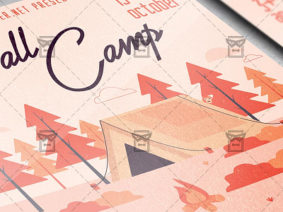 Fall Camp Flyer - Seasonal A5 Template