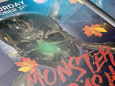 Monster Bash Flyer - Seasonal A5 Template