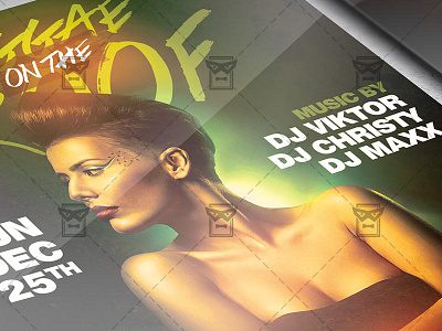 Reggae on the Roof Flyer - Club A5 Template exclusiveflyer exclusiveflyer design reggae reggae flyer design reggae party flyer reggae psd reggaeton
