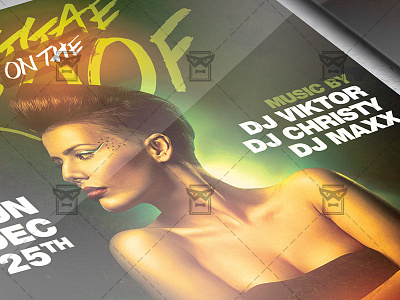 Reggae on the Roof Flyer - Club A5 Template