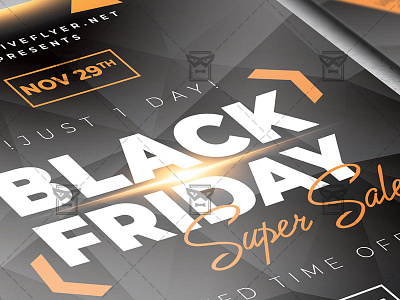 Black Friday Super Sale Flyer - Business A5 Template black friday black friday flyer design black friday sale flyer cyber monday flyer cyber sale flash sale sale sale flyer design super sale