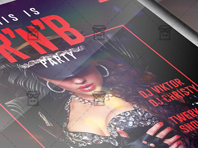 R'n'B Party Flyer - Club PSD Template club flyer design rnb rnb poster rnb psd flyer