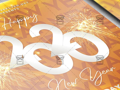 2020 New Year Celebration Flyer - Winter PSD Template end of the year new year affair new year bash new year dj battle new year flyer design new year party new year psd template nye night flyer