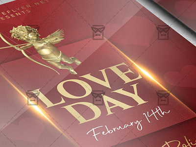 Love Day Party Flyer - Winter PSD Template love night psd love party love party flyer design romantic night speed dating speed dating flyer valentine party flyer valentines night flyer template