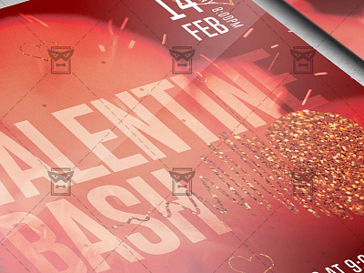 Valentine Bash Flyer - Winter PSD Template love night psd love party love party flyer design romantic night speed dating speed dating flyer valentine party flyer valentines night flyer template