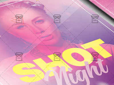 Shot Night Flyer - Club PSD Template