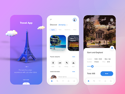 Travel App design