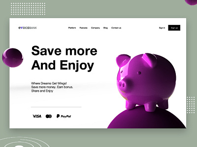 Bank landing page