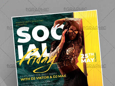 Social Friday Flyer Template club party flyer design facebook post design friday party flyer instagram flyer design instagram post design psd flyer design psd flyer template social flyer design social friday flyer social friday night flyer social friday template psd social fridays party