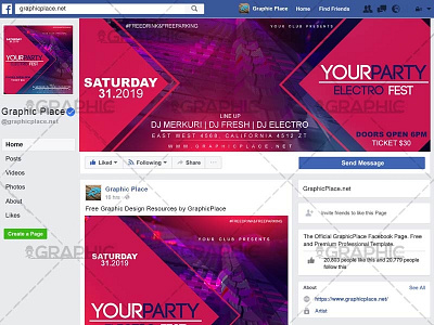 Electro Party – Social Media Video Template for Facebook club video flyer club video psd social media psd video flyer psd video flyer template video psd video template