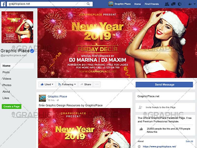 New Year Night - Animated Flyer PSD Template merry christmas animated flyer new year night animation new year night gif flyer new year night poster new year night sale new year night video template