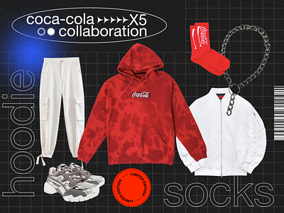 ELLE Girl collages for Coca-Cola & X5 collage fashion merch package