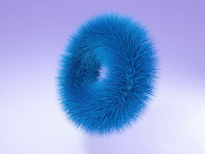 fluffy donut 3d animation cinema4d donut hair motion